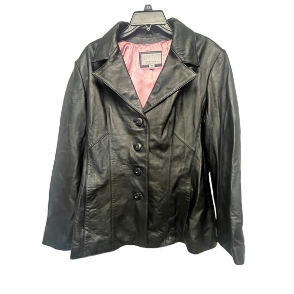 Vintage Wilsons Leather Maxima Classic Buttery Soft Black Leather Jacket XL - Picture 1 of 3